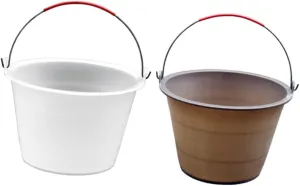 NUOBESTY 2pcs Thicken Plastic Storage Bucket Durable Cement Bucket for Construction Sites Wear Resistant Sun for Outdoor Use Versatile Garbage Bin