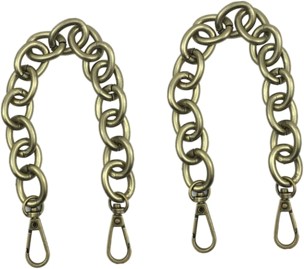 NUOBESTY DIY Handbag Handle Chain Vintage Bronze Iron Chain Bag Strap Accessory Replacement Chain for Suitcase Purse Easy to Install