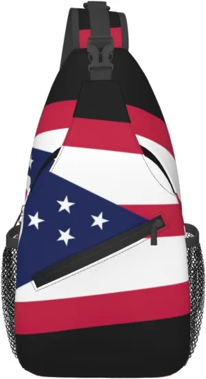 Ohio State Flag Foldie Crossbody Bag - Anti Theft Crossbody Bags and Small Sling Bags for Men and Women