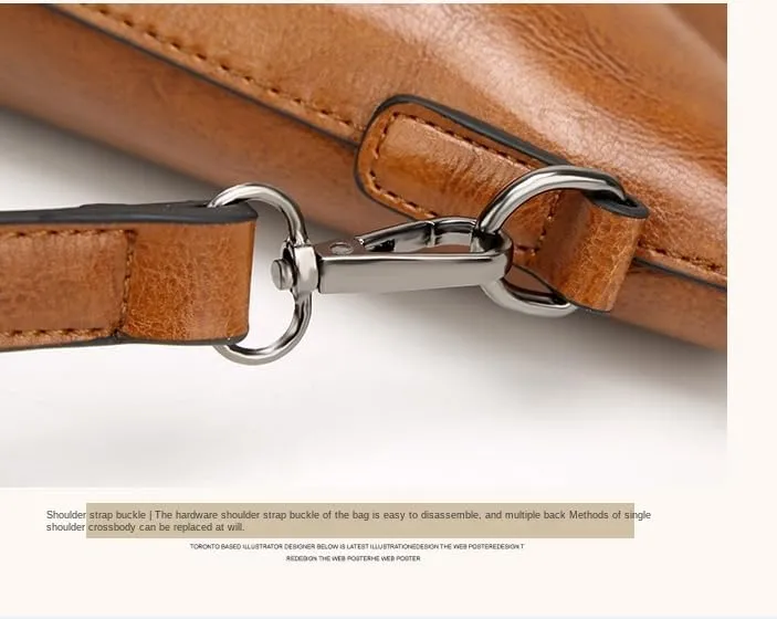 Oil Leather Tote Bag Fashion Ladies Big Bag Shoulder Crossbody Bag