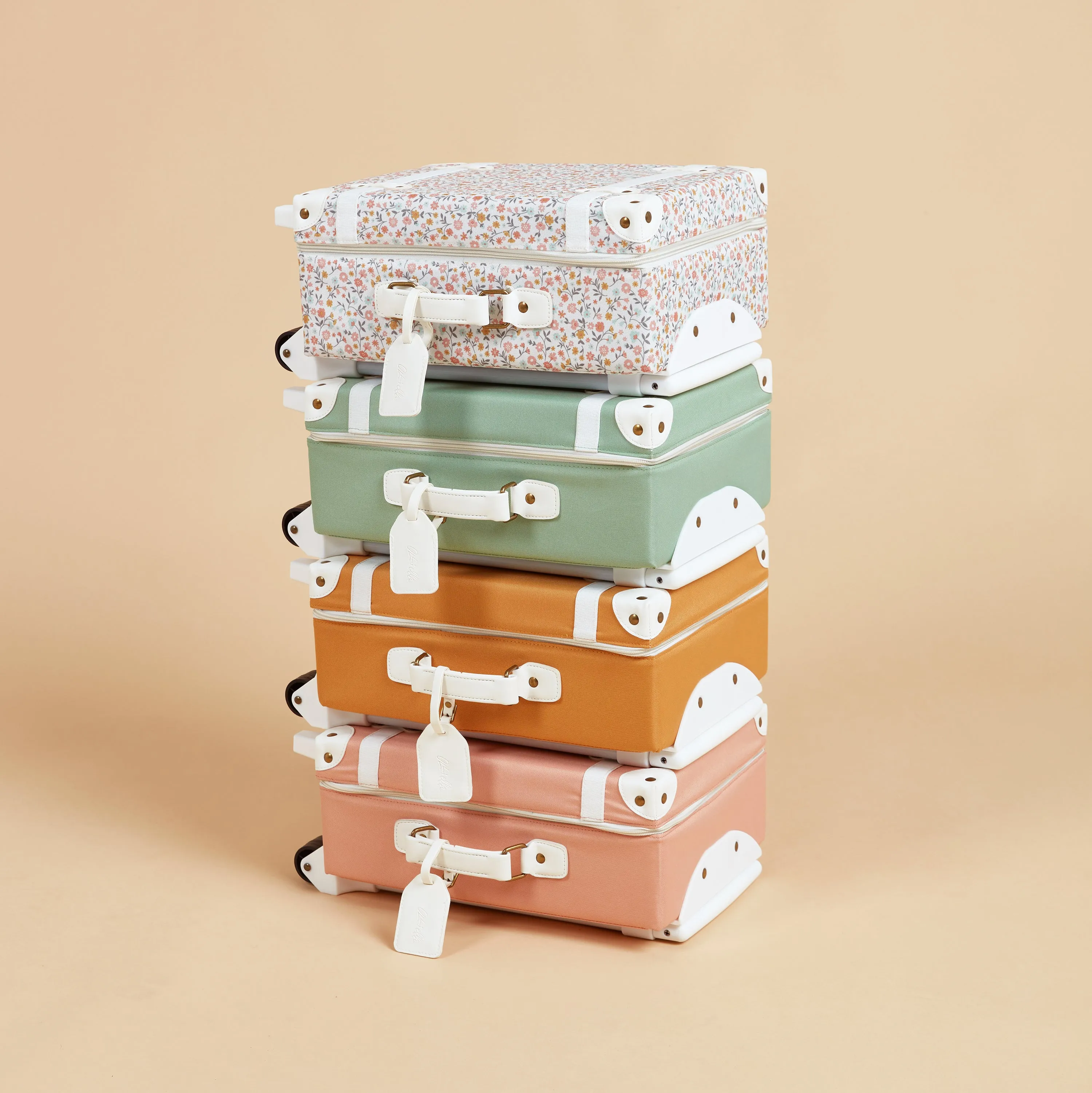 Olli Ella See-ya Suitcase - Apricot
