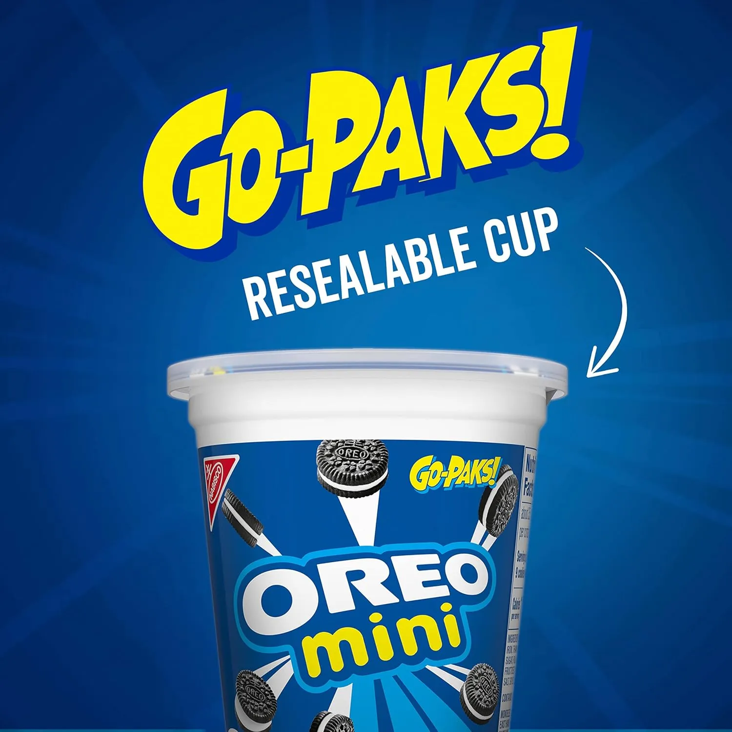 OREO Mini Cookies & CHIPS AHOY! Mini Cookies Go-Cup Cookies Variety Pack, 14 Go-Paks
