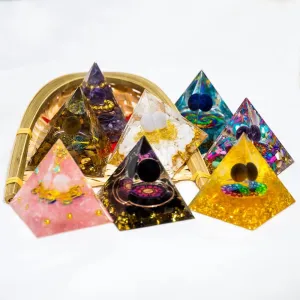 Orgone Zodiac Chakra Energy Healing Crystal Pyramid for Health, Success & Home Decor (7 PCS, 2 inches)