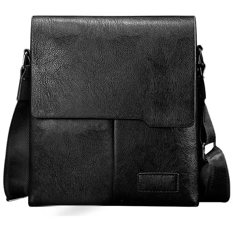 OSKA Men's Shoulder Bag Crossbody Pu Leather - Black
