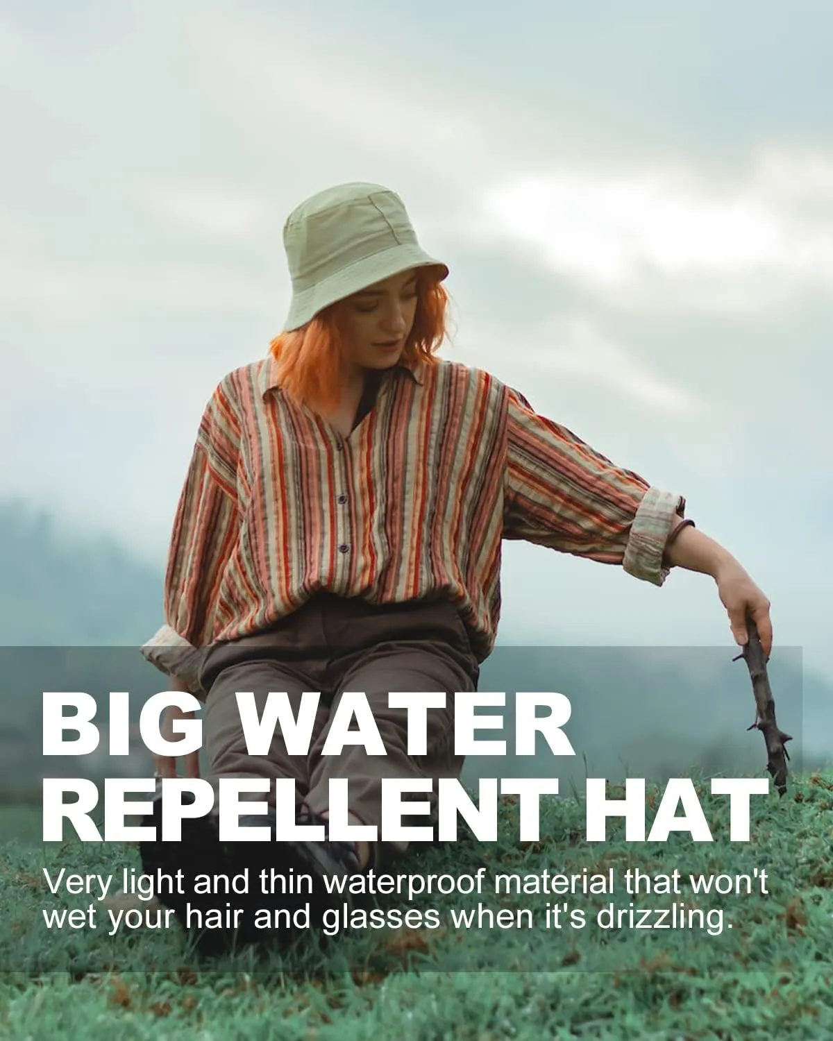 Oversize XXL Quick Dry Bucket Sun Hat,Water Repellent Fisherman Hats,Lightweight Summer Travel Hat with Detachable Chin Strap