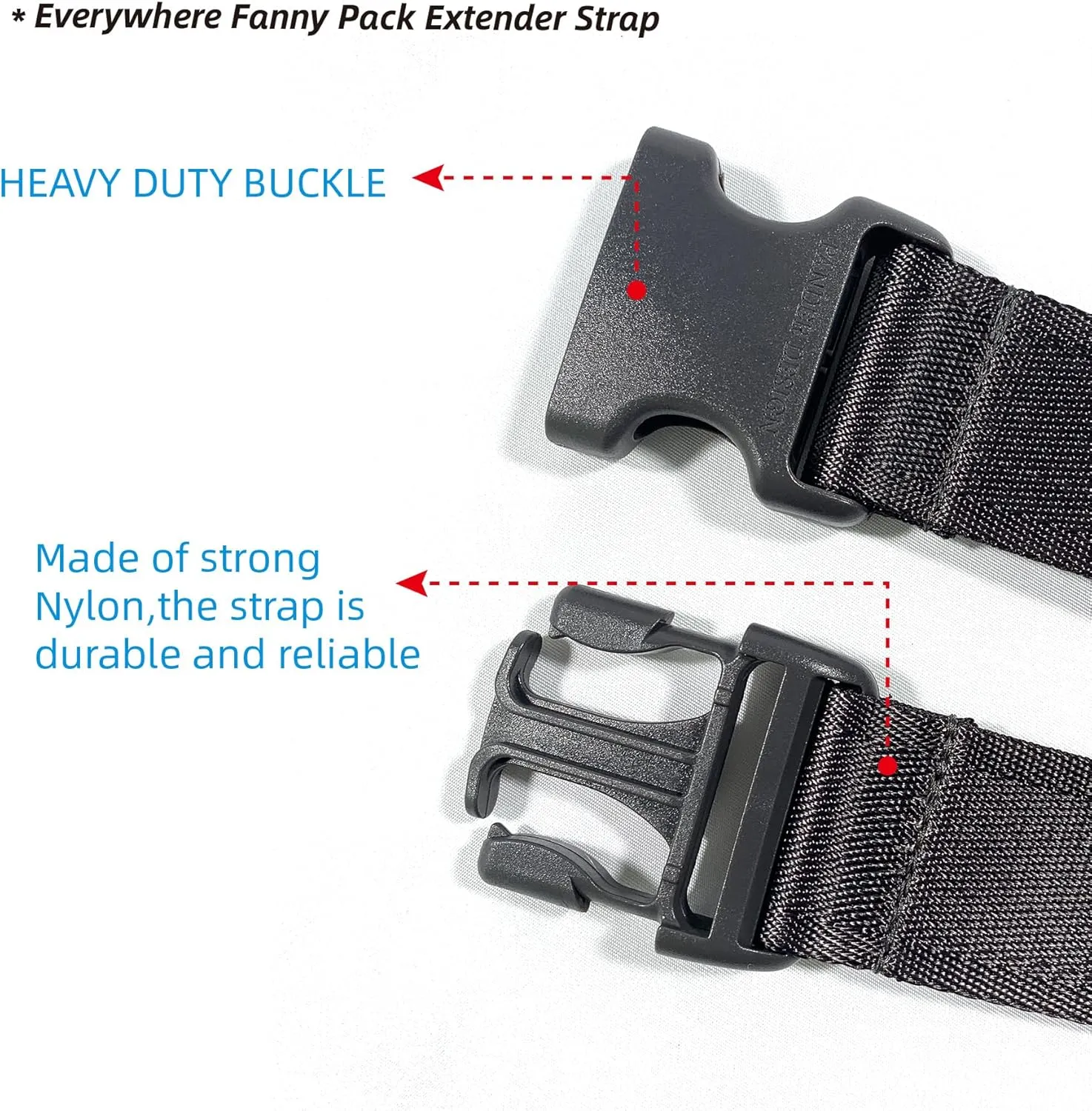 Pander Fanny Pack Everywhere Belt Bag Extender Strap, Only Fit for Pander Everywhere Belt Bag. (Dim Grey)