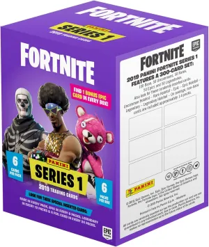 Panini Fortnite Series 1 Trading Cards - Blaster Box, 37 Trading Cards, Includes One Epic Cards with Impressive Optical Effects
