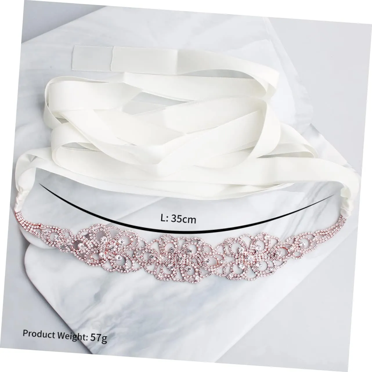 PartyKindom Bride Wedding Belt Dress for Wedding Guest Women Bands Sash Rhinestone Wedding Belt Bachelorette Bridal