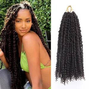 Passion Twist Hair - 18 Inch Passion Twist Crochet Hair For Women 8 Packs Crochet Pretwisted Curly Hair Passion Twists Synthetic Braiding Hair Extensions (18inch (pack of 8), 4#)
