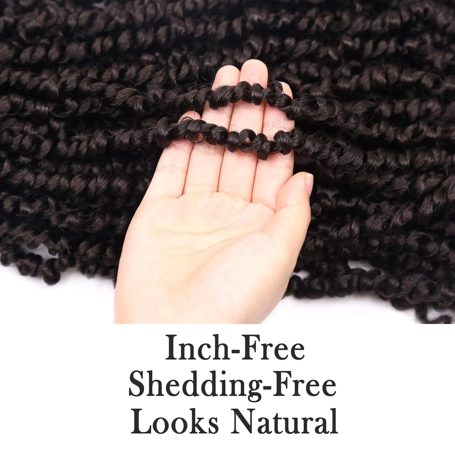 Passion Twist Hair - 18 Inch Passion Twist Crochet Hair For Women 8 Packs Crochet Pretwisted Curly Hair Passion Twists Synthetic Braiding Hair Extensions (18inch (pack of 8), 4#)