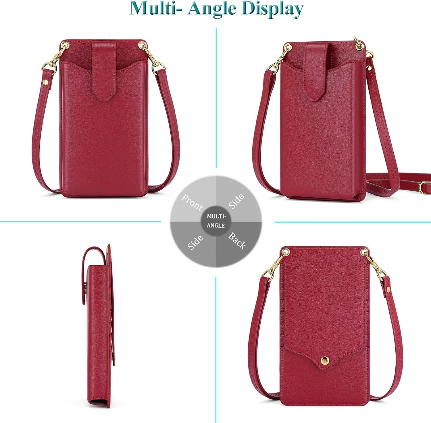 Peacocktion Small Crossbody Cell Phone Purse for Women, Lightweight Mini Small Crossbody Bags for Women with Card Slots