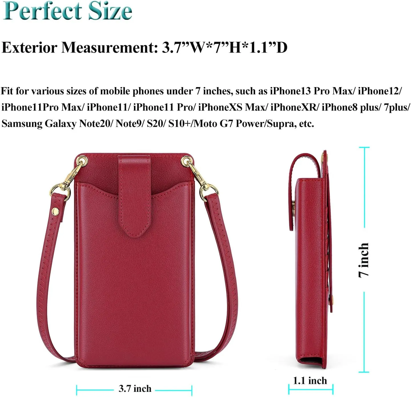 Peacocktion Small Crossbody Cell Phone Purse for Women, Lightweight Mini Small Crossbody Bags for Women with Card Slots