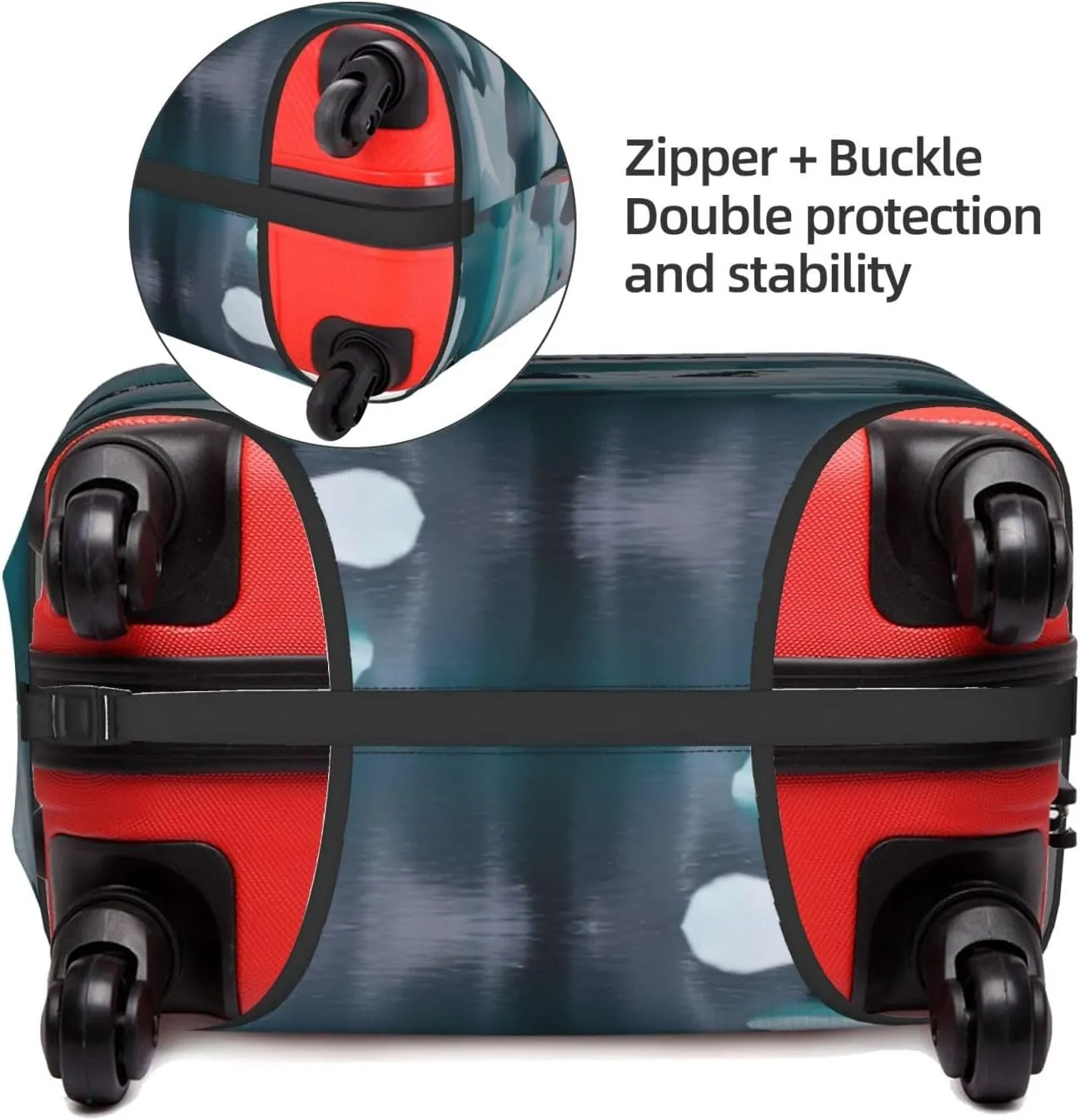 Penguins On The Iceberg Travel Luggage Cover Suitcase Protector Fits 18-22 Inch Luggage,Anti Scratch Dirt Covers