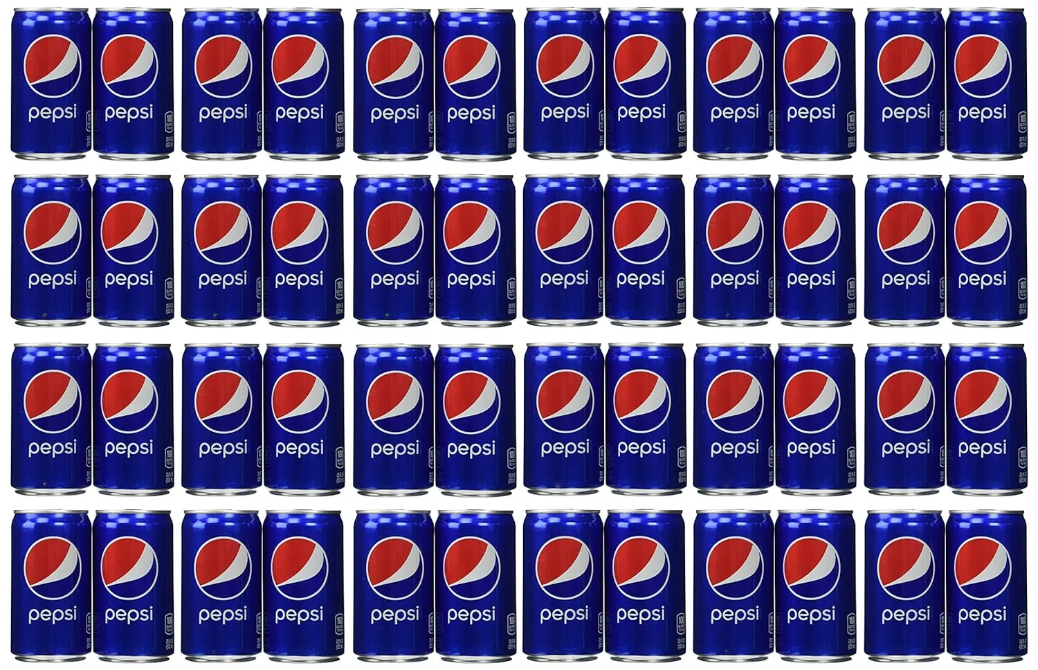 Pepsi Cola Soda 7.5oz Mini Cans 3/8 Packs (24 Cans)