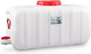Plastic Water Container with Tap, Water Storage Carrier Portable Outdoor Water Tank Heavy Duty Water Bucket for Camping, Fishing, Hiking, Self-Driving Tour(Size:110L)