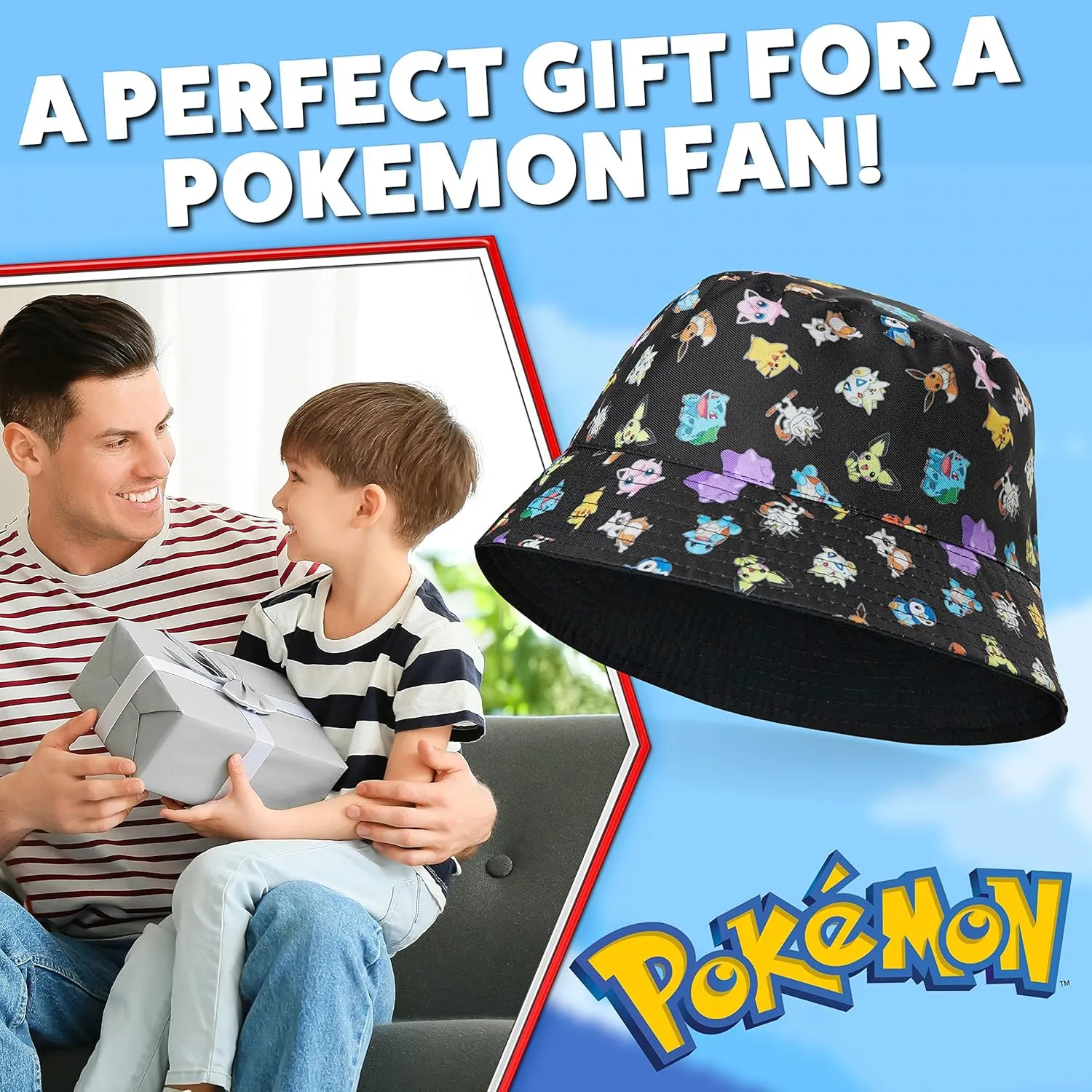 Pokemon Baseball Cap Sunglasses Boys Girls Bucket Hat for Kids Unisex Pikachu Adjustable Strap Summer Accessories