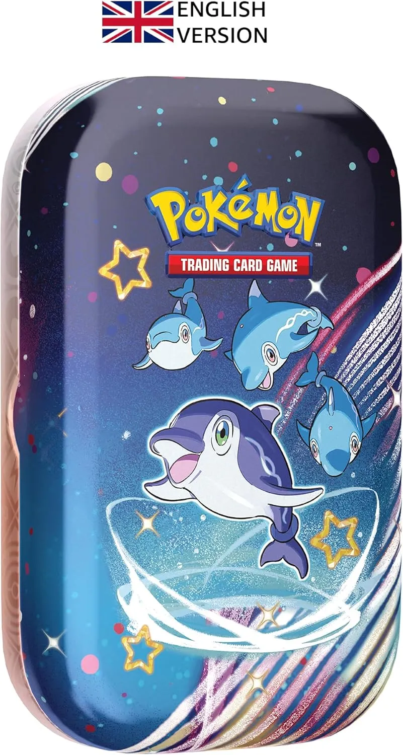 Pokémon TCG: Scarlet & Violet—Paldean Fates Mini Tin – Finizen (2 Booster Packs, 1 Sticker & 1 Art Card)
