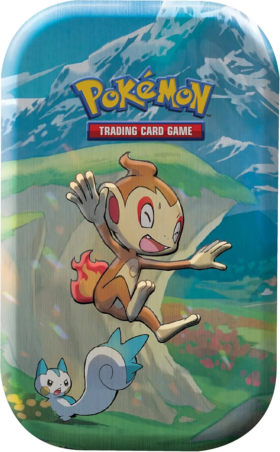 Pokémon TCG: Sinnoh Stars Mini Tin - Chimchar, Pachirisu (2 Booster Packs & 1 Pokémon Art Card),Multicolor