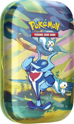 Pokémon TCG: Vibrant Paldea Mini Tin – Palafin & Pachirisu (2 Booster Packs, 1 Sticker Sheet)