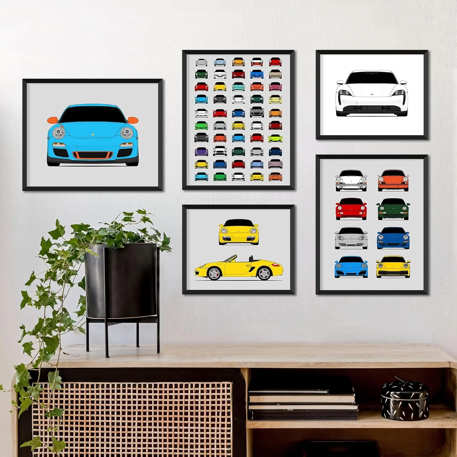 Porsche Boxster 986 (1996-2001) Print Wall Art Decor Handmade - 17x22" Satin Print (Unframed)