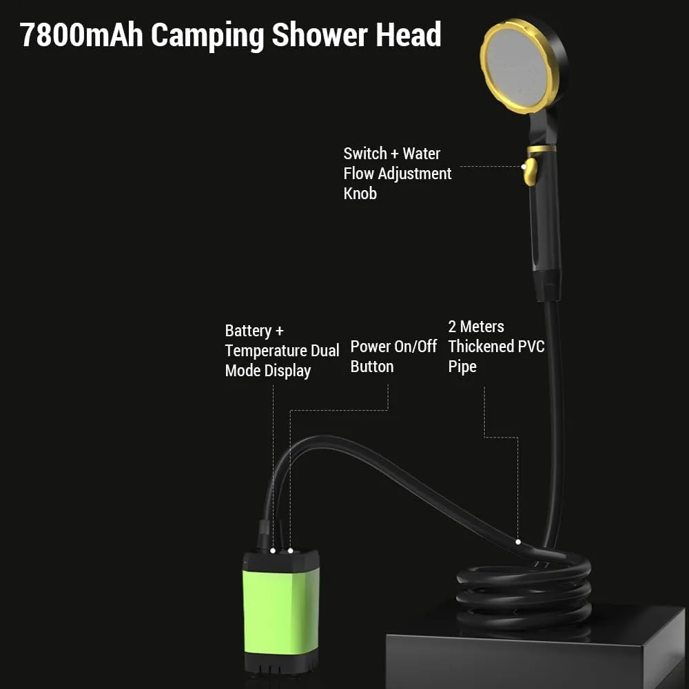 Portable Camping Shower Pump Reable Electric Shower Pump with Intelligent Digital Display/1606