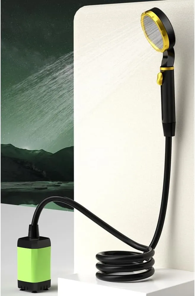 Portable Camping Shower Pump Reable Electric Shower Pump with Intelligent Digital Display/1606