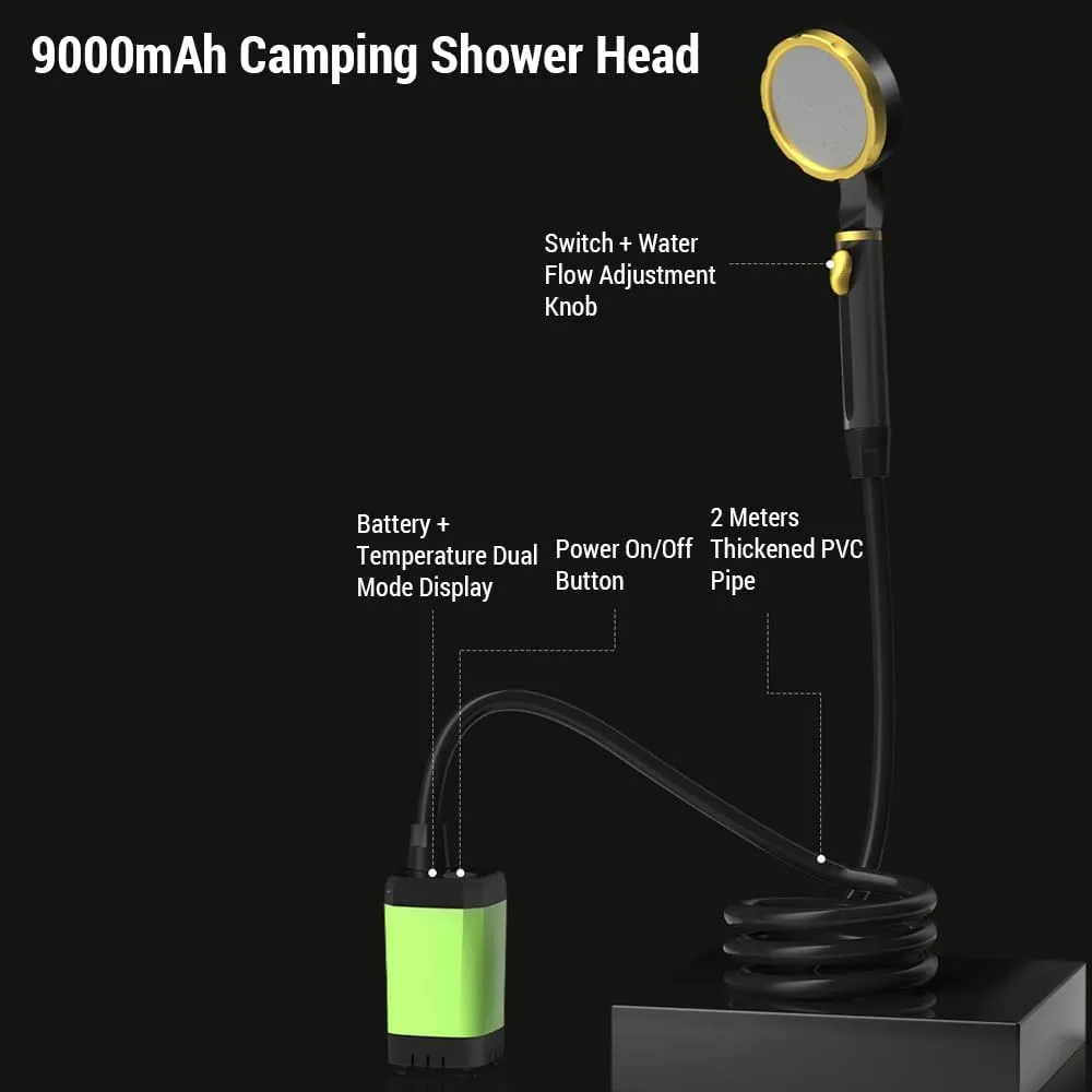 Portable Camping Shower Pump Reable Electric Shower Pump with Intelligent Digital Display/1606