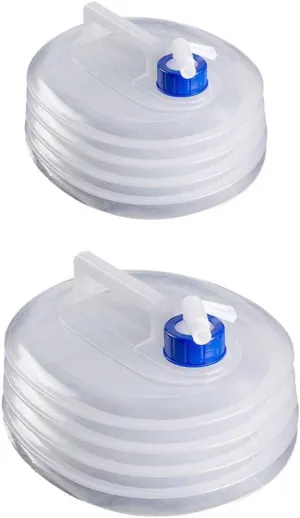 Portable Car Water Buckets 2 Pack Outdoor Camping Hiking Water Buckets Faucet Durable and Leakproof