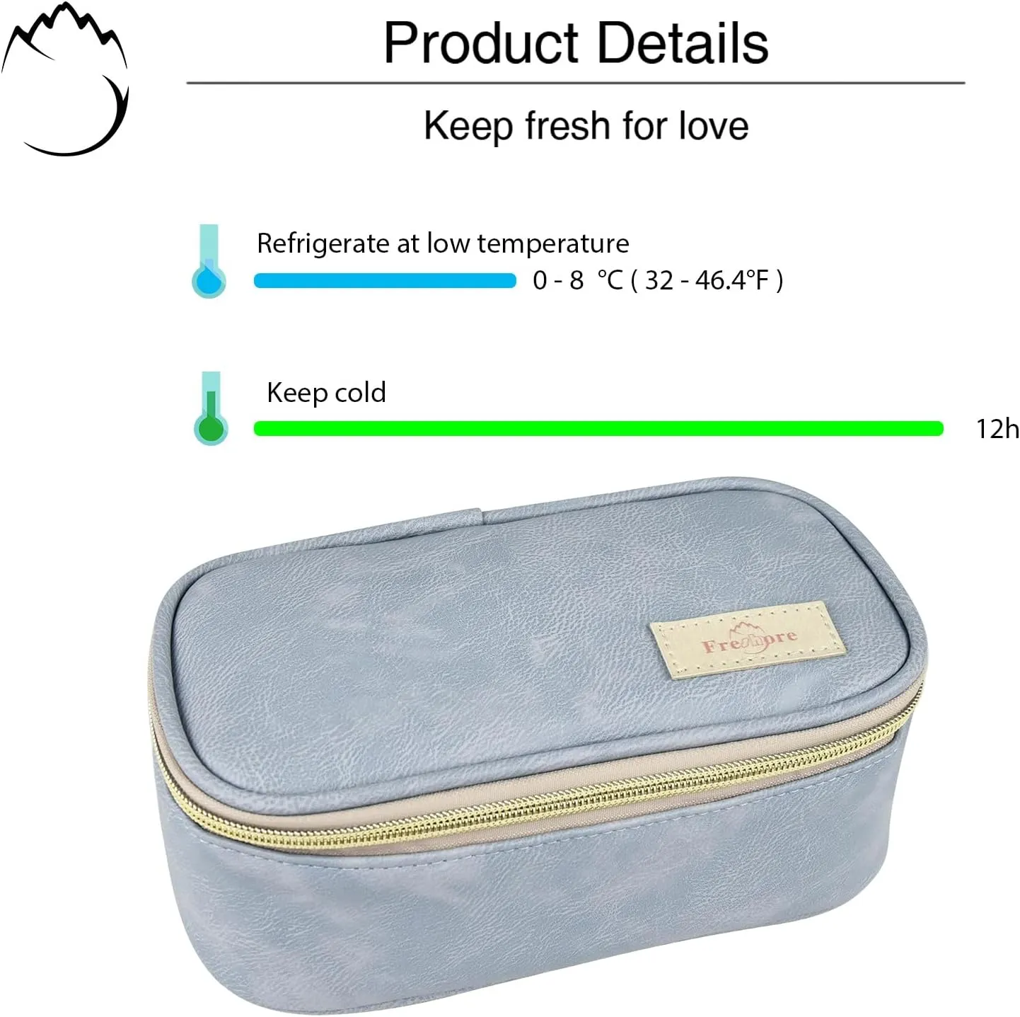 Portable Insulin Cooler Travel Case With 4x100G Ice Packs For 8-12h Cooling Time, Diabetic Medication & Breastmilk Insulated Bag