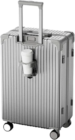 Portable Suitcase With Universal Wheels, Space Separation Design, Storage Box, Resistant To Drops And Pressure, For Travel And School (Color : 20 Rack, Size : Silver)