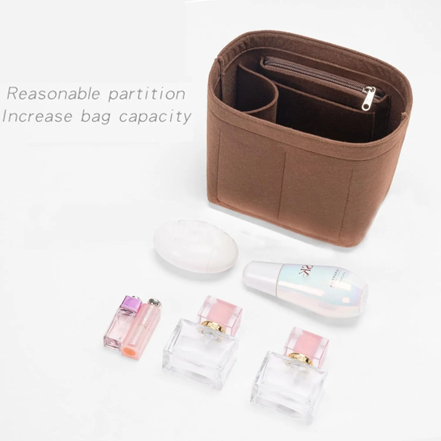 Purse Organizer for Arc de Triomphe bucket bag lining storage package insert3079grey-M