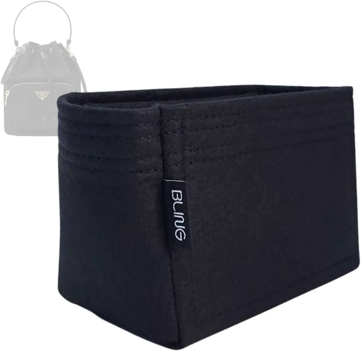 Purse Organizer for Prada Duet Bucket Insert Bag in Bag Shapers