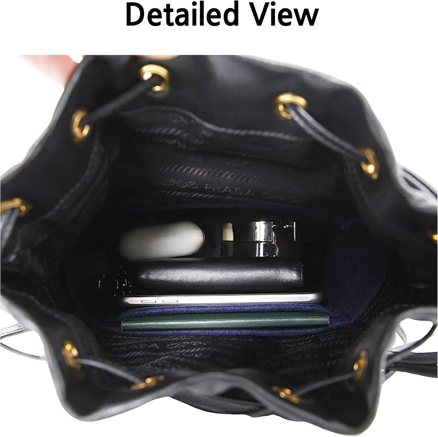Purse Organizer for Prada Duet Bucket Insert Bag in Bag Shapers