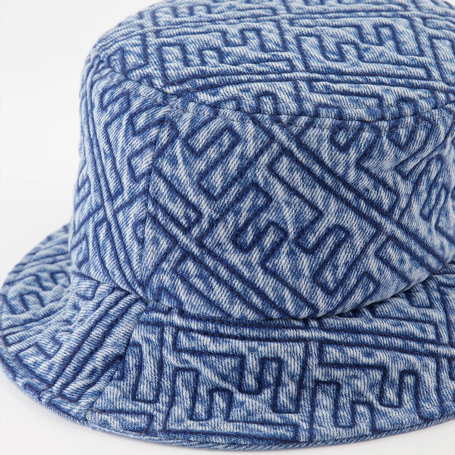 Quilted Denim Bucket Hat