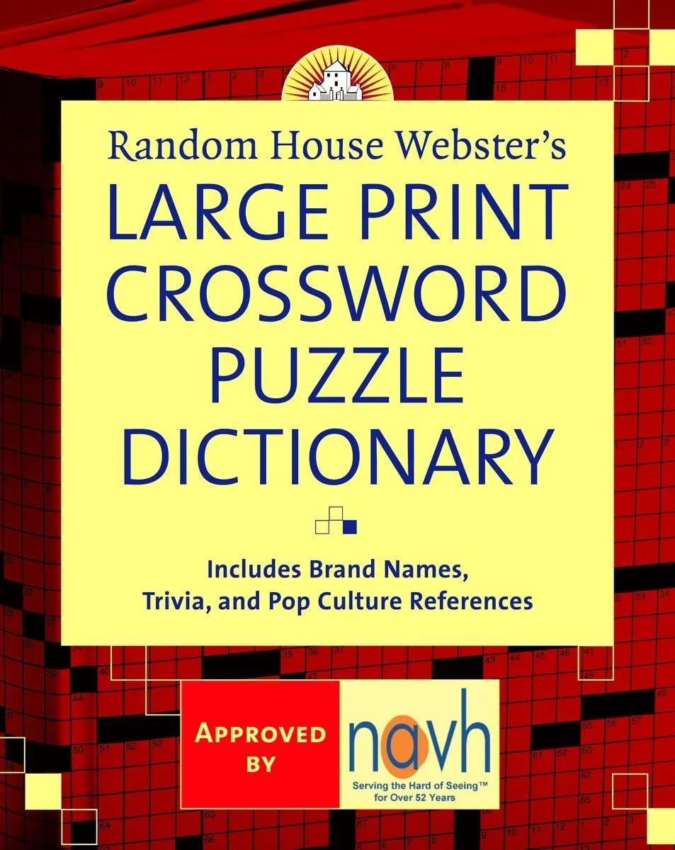 Random House Webster's Large Print Crossword Puzzle Dictionary Paperback – Large Print, July 10, 2007