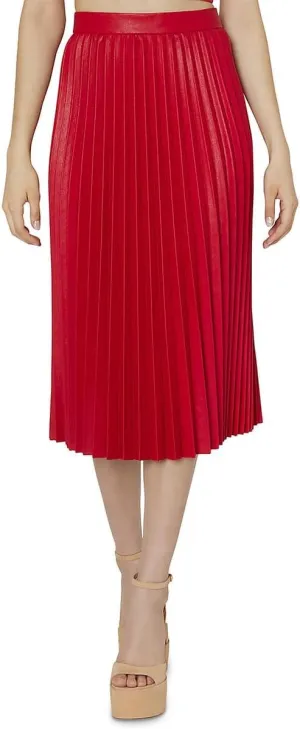 Rayla Vegan Leather Pleated Skirt
