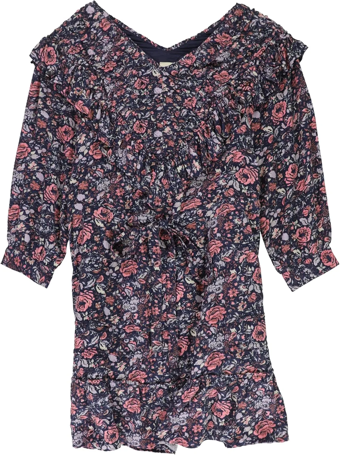Rebecca Taylor Womens Floral Print Ruffled Dress