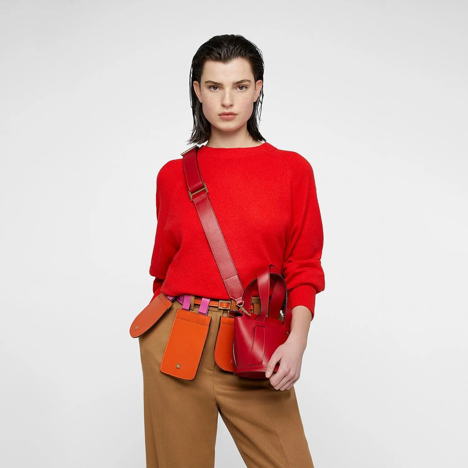 Red | Bucket Bag