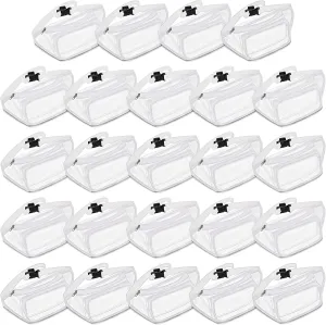Reginary 24 Pcs Fanny Clear Packs for Women Men Waist Pack Stadium Approved Transparent Bag Waterproof Purse Adjustable Belt Bag for Festival Games Travel(White)