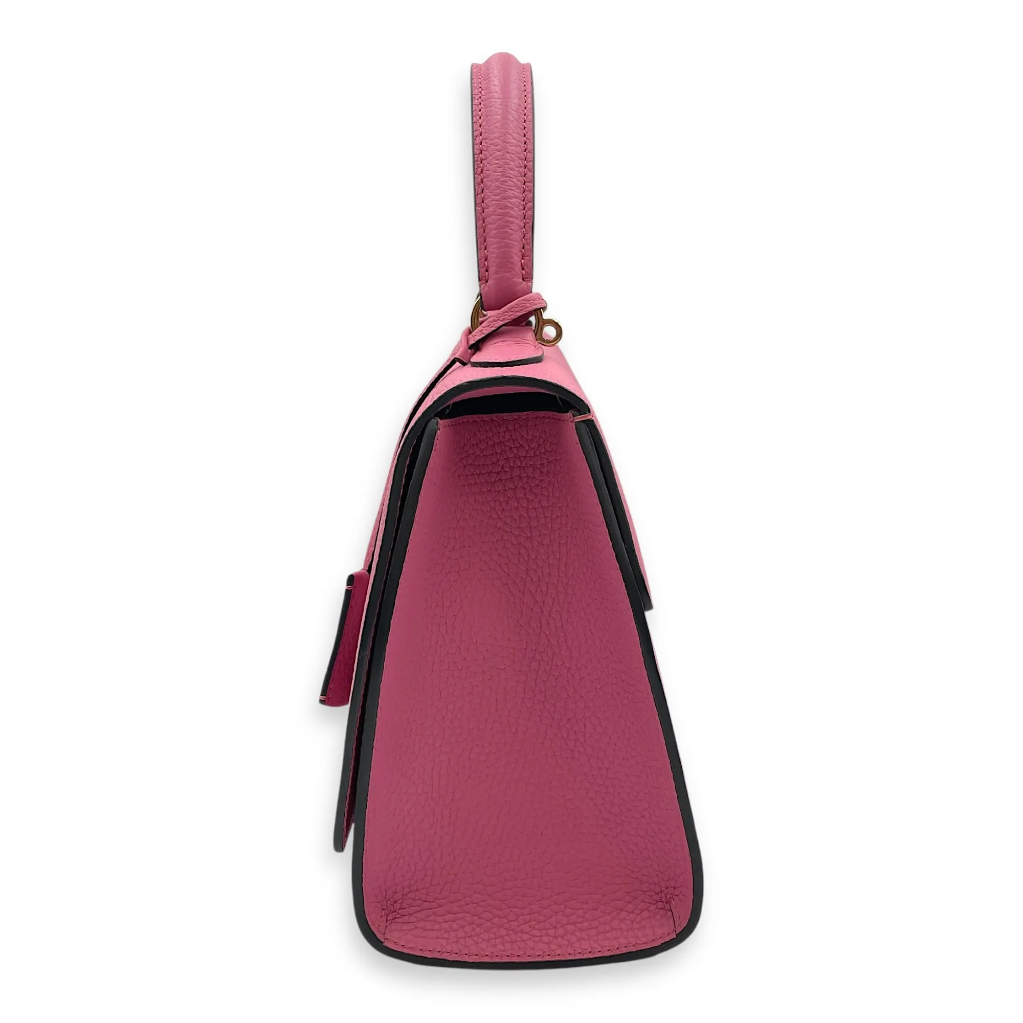 Rejane PM Pink Crossbody Bag in Calfskin, Gold hardware