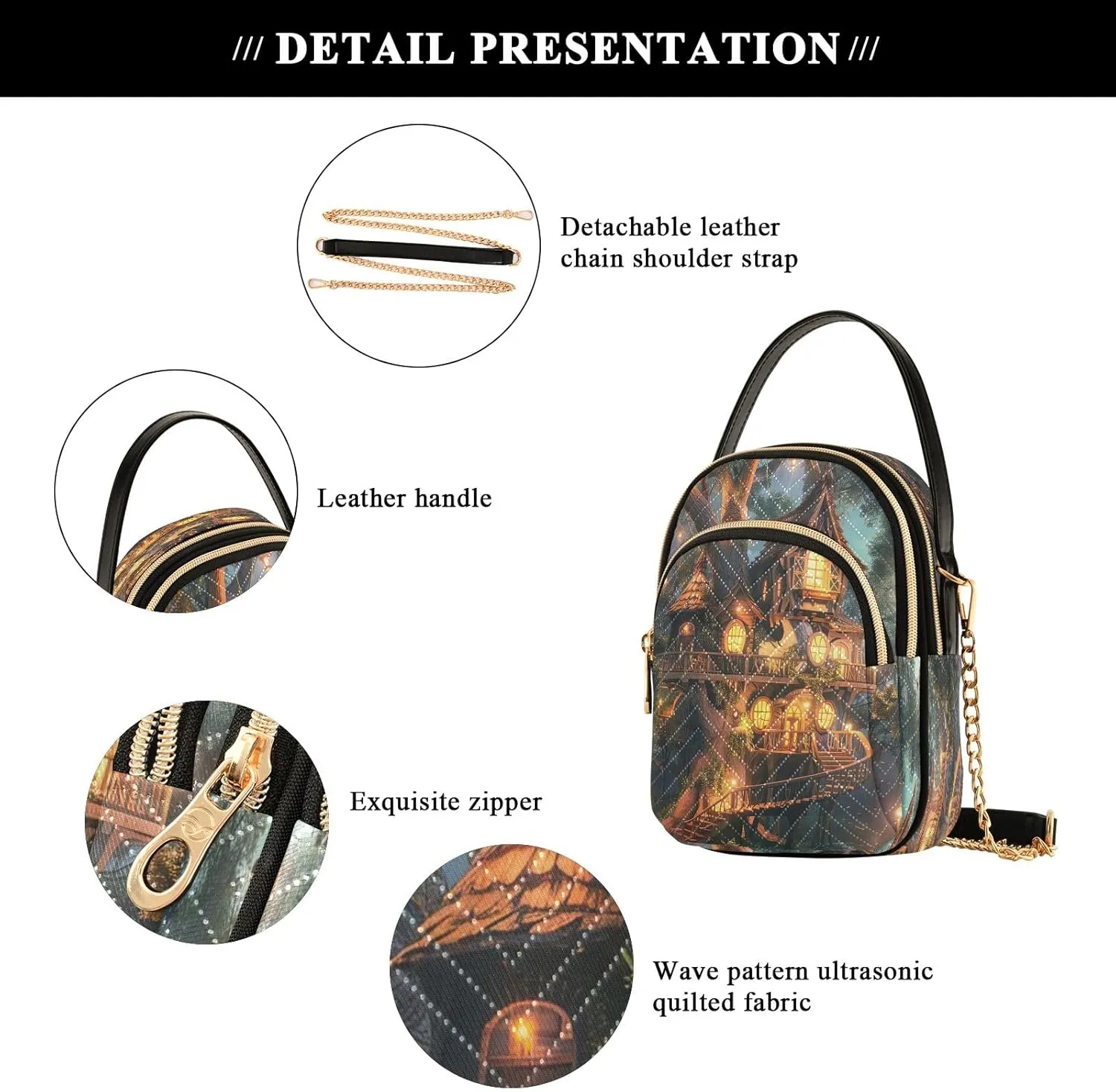 Retro Moon and Sun Cross Body Crossbody Bags for Women, Womens Handbags Trendy Small Shoulder Purses for Women