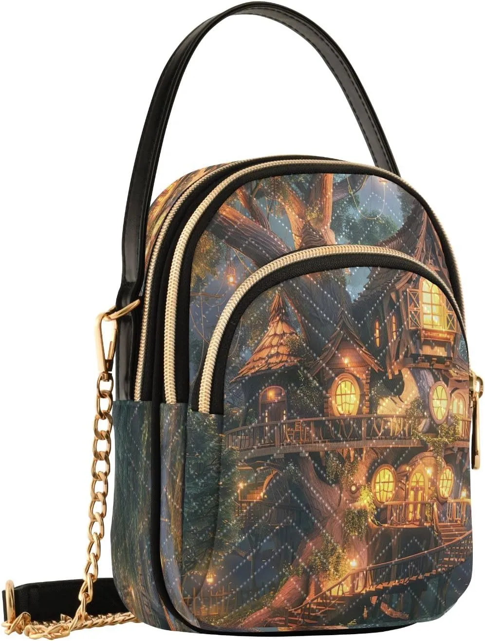 Retro Moon and Sun Cross Body Crossbody Bags for Women, Womens Handbags Trendy Small Shoulder Purses for Women
