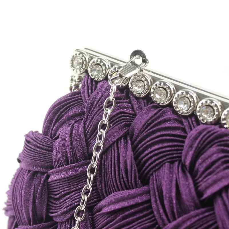 Rhinestone Hand-woven Evening Bag