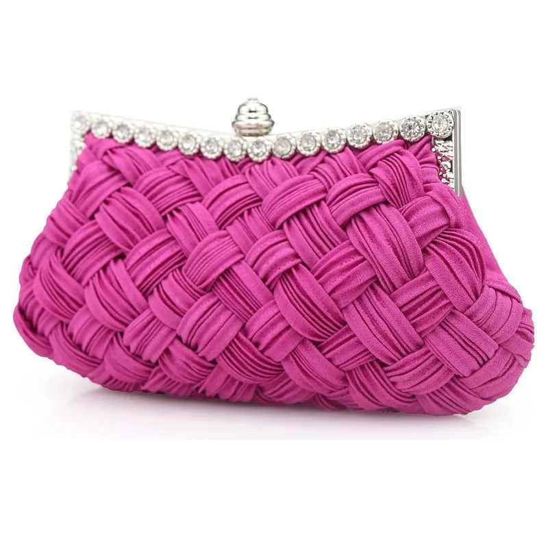 Rhinestone Hand-woven Evening Bag