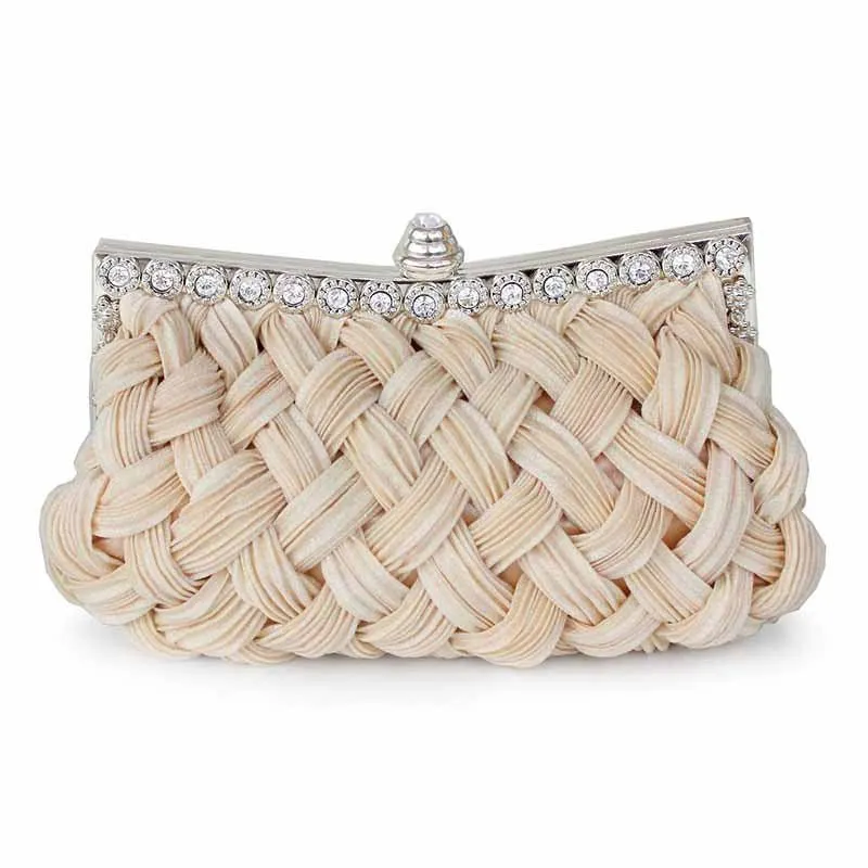 Rhinestone Hand-woven Evening Bag