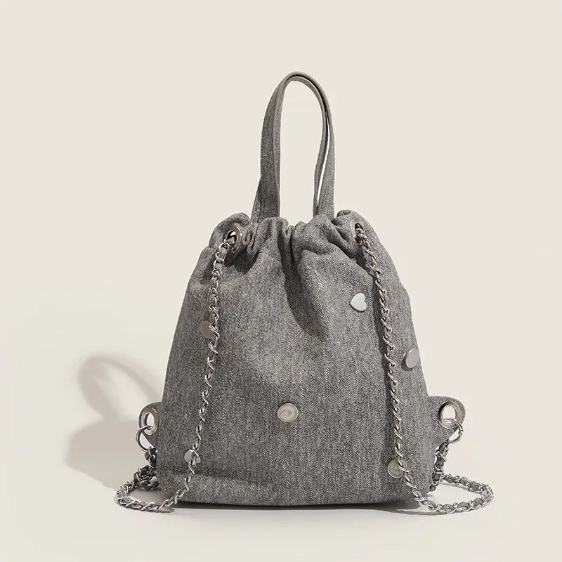Rivet Chain Bucket Bag