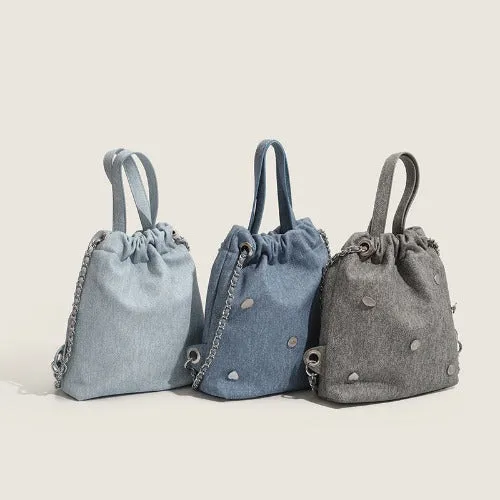 Rivet Chain Bucket Bag
