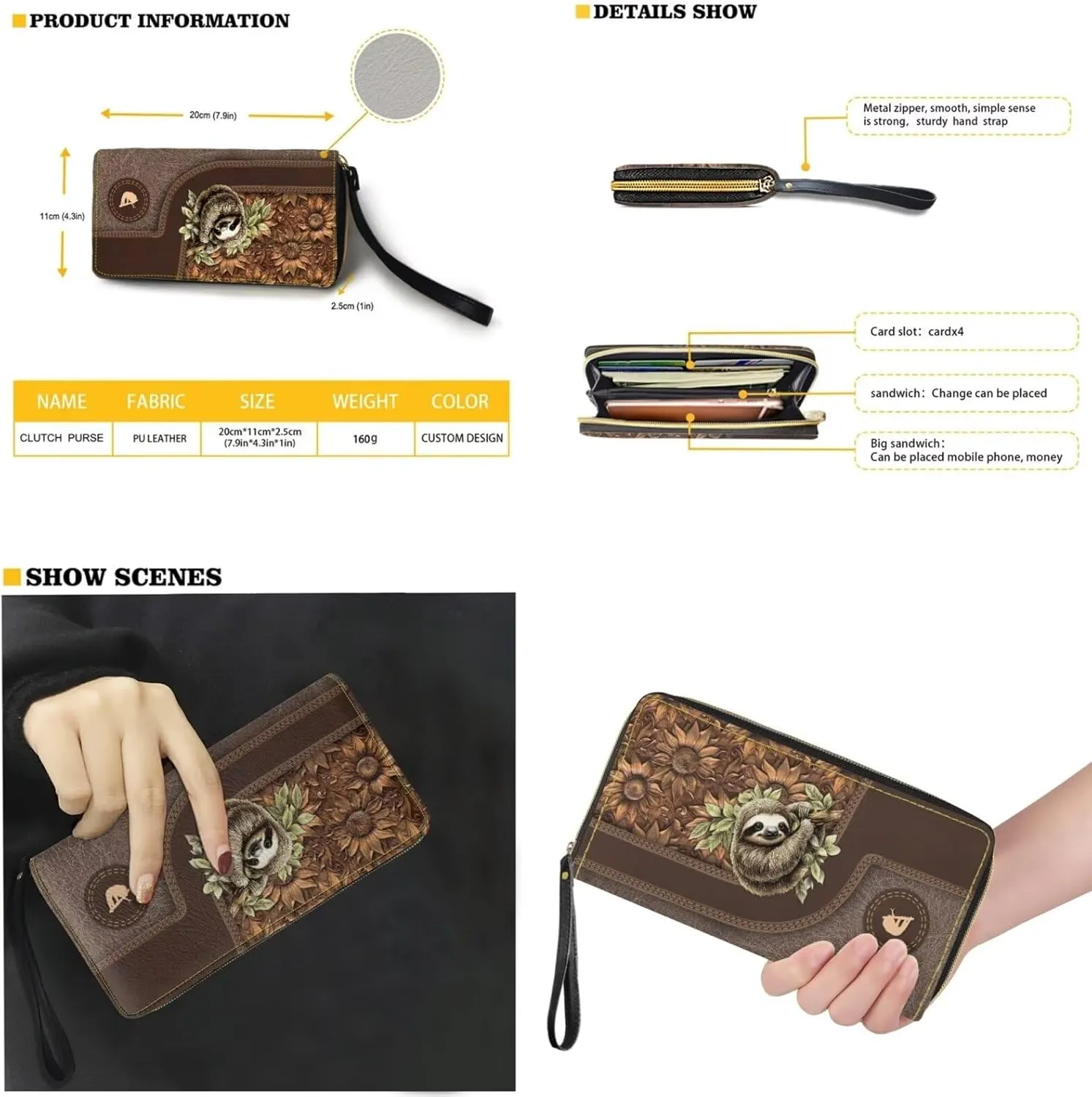Rnyleeg Personalized Leather Crossbody Bag for Women Custom Name Shoulder Bag with Matching Customized Wallet 2 Pcs