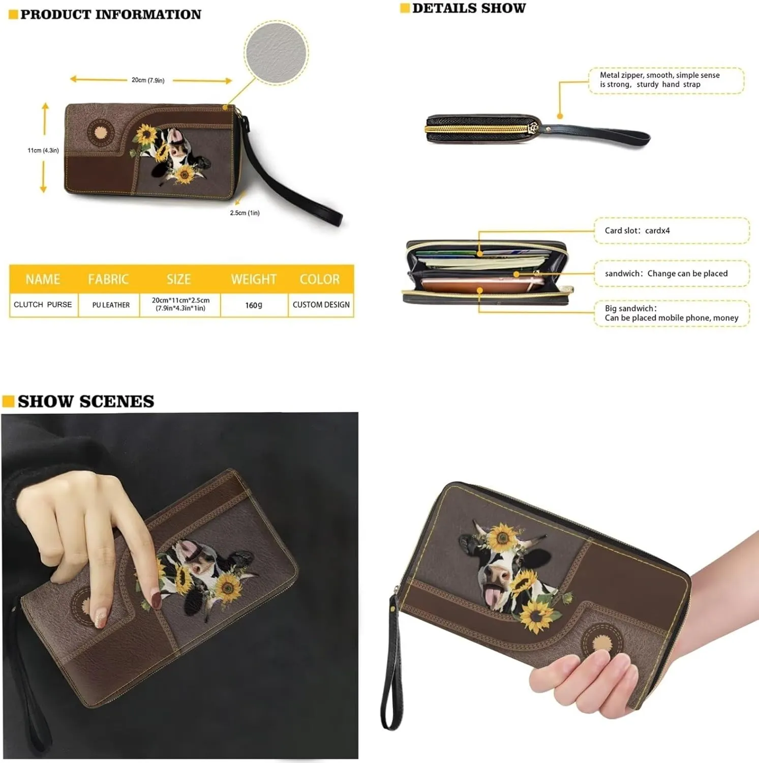 Rnyleeg Personalized Leather Crossbody Bag for Women Custom Name Shoulder Bag with Matching Customized Wallet 2 Pcs