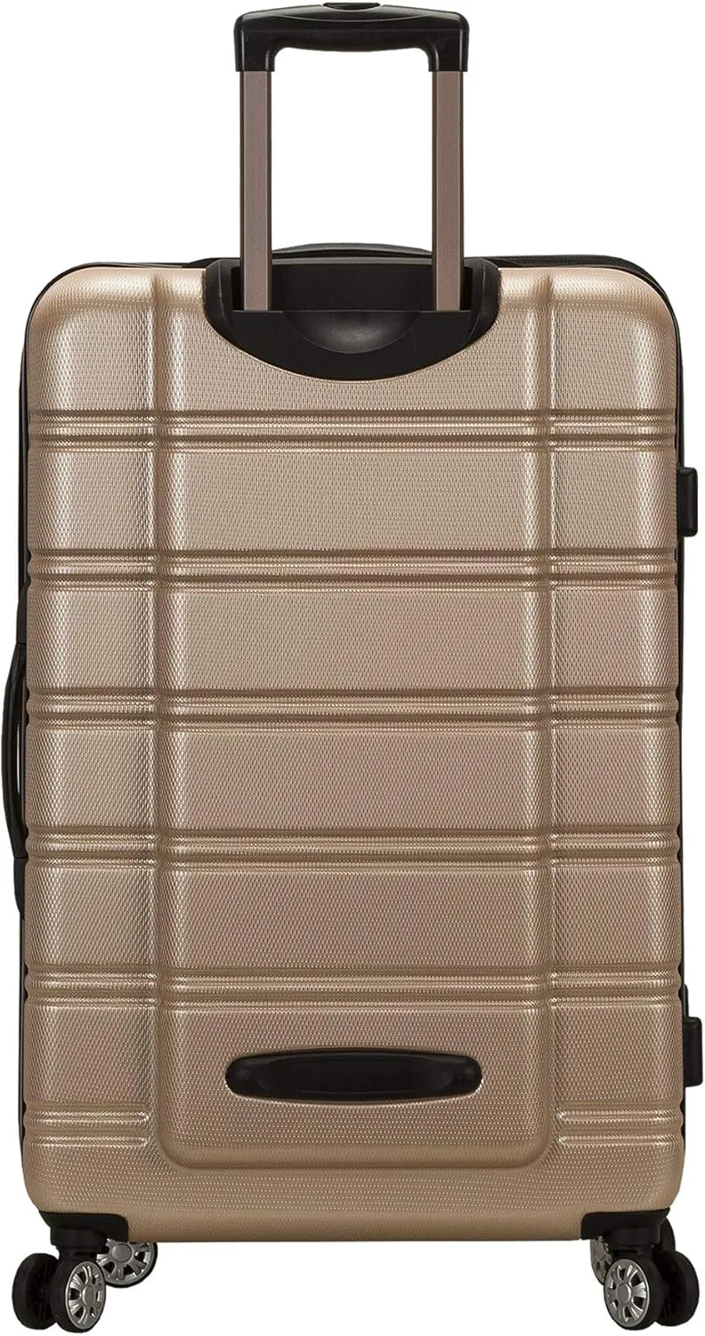 Rockland Melbourne Hardside Expandable Luggage with Spinner Wheels, Champagne, 3-Piece Set (20/24/28)